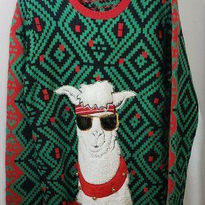 Jolly Sweater Ugly Christmas Sweater Jingle Llama